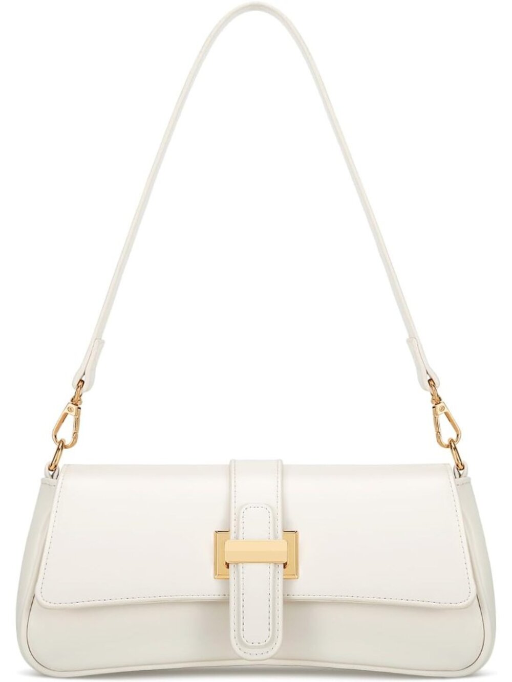 〽️Women's Off White Small Hobo Vegan Leather Retro Zipper Clutch Crossbody Bags